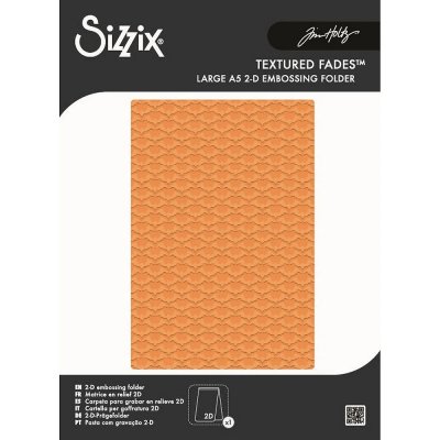 Sizzix 2D Texture Fades A5 Embossing Folder - Large Vault Batground by Tim Holtz