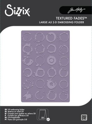 Sizzix 2D Texture Fades A5 Embossing Folder - Large Vault Ringer by Tim Holtz