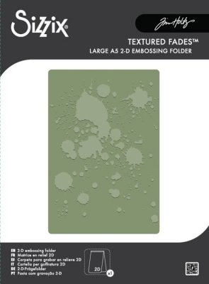 Sizzix 2D Texture Fades A5 Embossing Folder - Vault Ink Splats by Tim Holtz