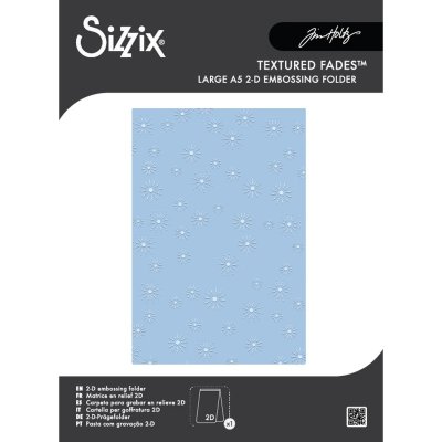 Sizzix Texture Fades A5 Embossing Folder - Sparkle Stars by Tim Holtz