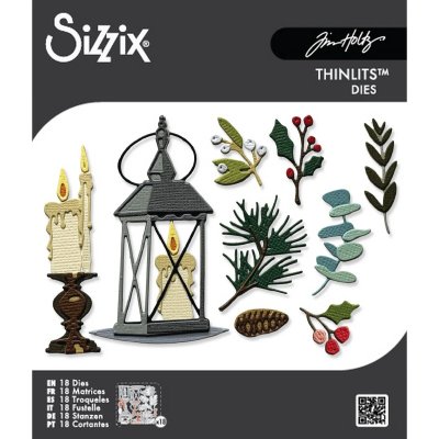 Sizzix Thinlits Die Set - Winter Candlelight by Tim Holtz (18 dies)