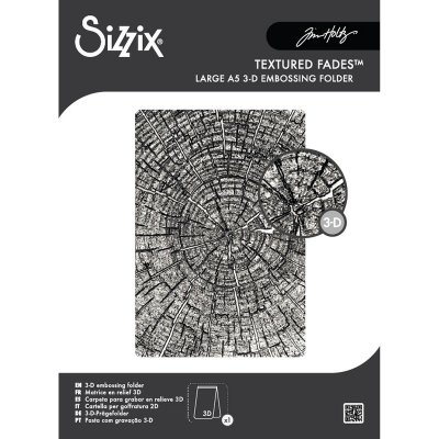 Sizzix 3D A5 Embossing Folder - Tree Rings by Tim Holtz