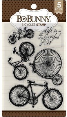 BoBunny Clear Stamps - Bicycles