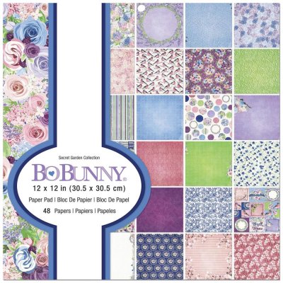 BoBunny 12”x12” Paper Pad - Secret Garden (48 sheets)