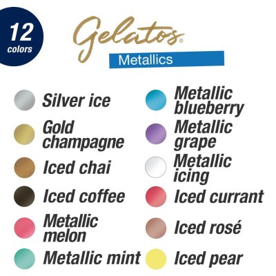 Faber Castell Gelatos Colors Kit - Metallics (15 pieces)