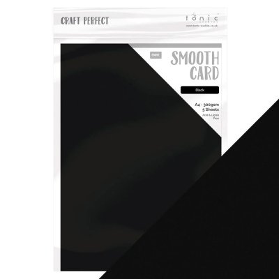 Tonic Craft A4 Perfect Smooth Card 300gsm - Black (5 sheets)