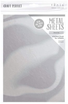 Tonic Studios Craft Perfect Metal Sheets - Silver Foil (5 sheets)
