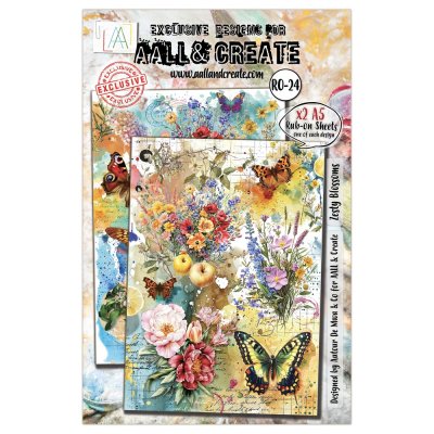 Aall and Create A5 Rub-Ons - Radiant Florals Zesty Blossoms
