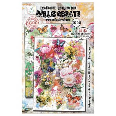 Aall and Create A5 Rub-Ons - Radiant Florals Bloomscape