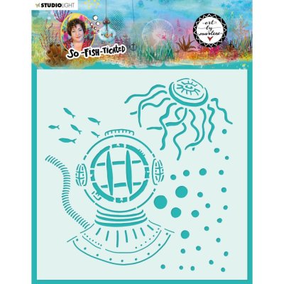 Studio Light 200x200mm Mask Stencil - So-Fish-Ticated nr.10 by Marlene
