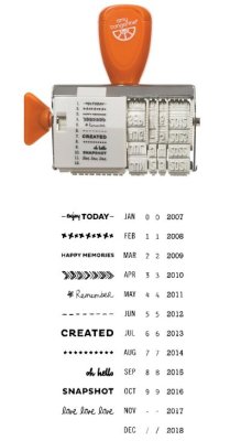 American Crafts - Amy Tangerine Ready Set Go Roller Date Stamp
