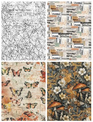 Arden Creative Studio 6”x8” Decoupage Paper - Wicked Woods (12 sheets)