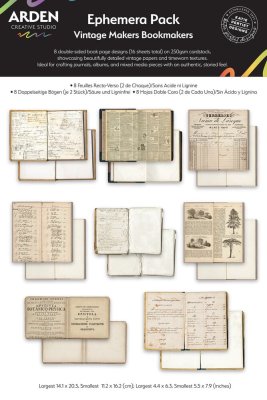 Arden Creative Studio Ephemera Pack - Vintage Makers Bookmakers