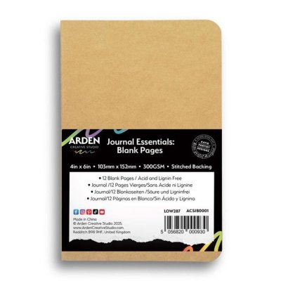 Arden Creative Studio 4”x6” Stitched Journal - Vintage Makers Essentials