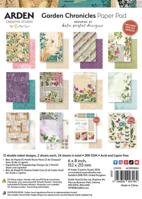 Arden Creative Studio 6”x8” Paper Pad - Garden Chronicles (12 sheets)
