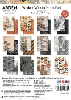 Arden Creative Studio 6”x8” Paper Pad - Wicked Woods (24 sheets)