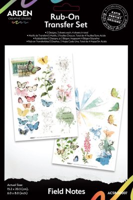 Arden Creative Studio 6”x8” Rub-On Transfer Set - Field Notes