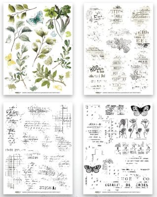 Arden Creative Studio 6”x8” Rub-On Transfer Set - Garden Chronicles Essentials (8 sheets)