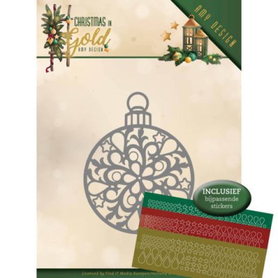 Amy Design Dies - Christmas in Gold Christmas Bauble Hobbydots