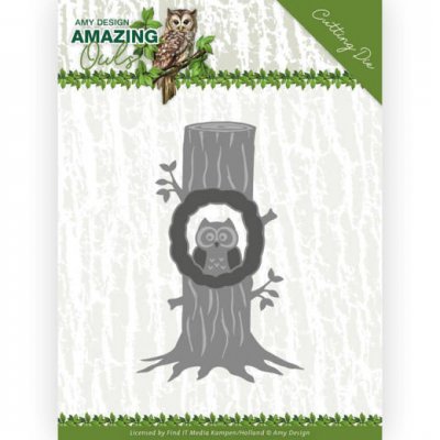 Amy Design Dies - Amazing Owls Owl in Tree