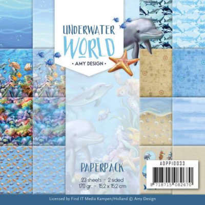 Amy Design 6”x6” Paperpack - Underwater World (24 sheets)