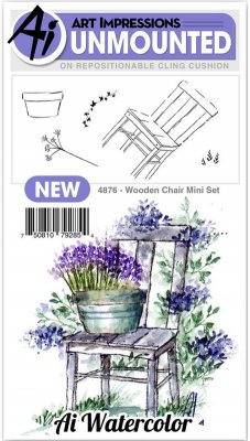 Art Impressions Cling Rubber Stamp Set - Mini Wooden Chair