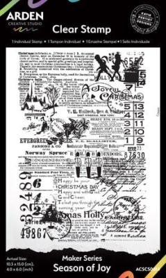 Arden Creative Maker Series 4x6 Inch Clear Stamp Season of Joy (ACSCS0014)