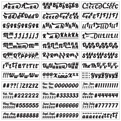 FÖRBESTÄLLNING! 49 And Market Rub-On Transfers - Swooshy