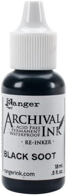 Ranger Archival Re-Inker - Black Soot
