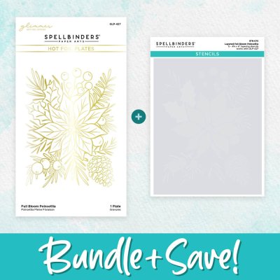 Spellbinders Hot Foil Plate and Stencil Bundle - Full Bloom Poinsettia