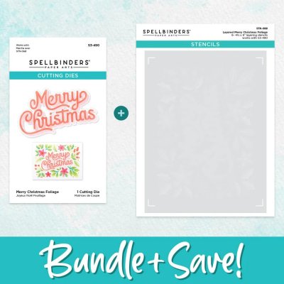Spellbinders Stencil & Die Bundle - Merry Christmas Layered Christmas Stencils