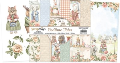 Scrapboys 6”x6” Paper Set - Bedtime Tales (24 sheets+cut out elements)