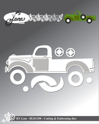 By Lene Cutting & Embossing Dies - American Car #3