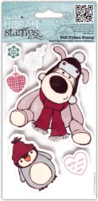 Docrafts Tall Urban Stamp - Tall Urban Stamp Duo - Boofle Christmas (Boofle & Penguin)