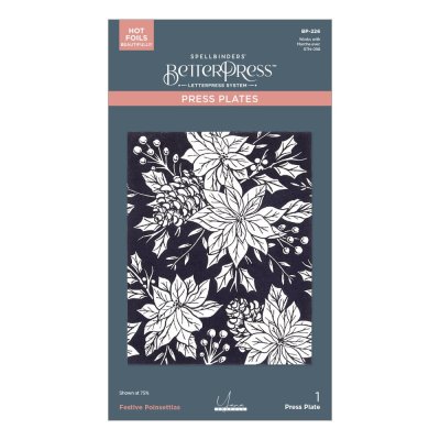 Spellbinders BetterPress Plate - Festive Poinsettias