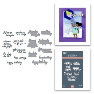 Spellbinders Press Plate & Die Set - Soaring Sentiments
