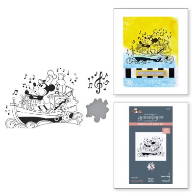 Spellbinders Press Plate & Die Set - Say Cheese Classic Mouse Collection Steamboat Willie