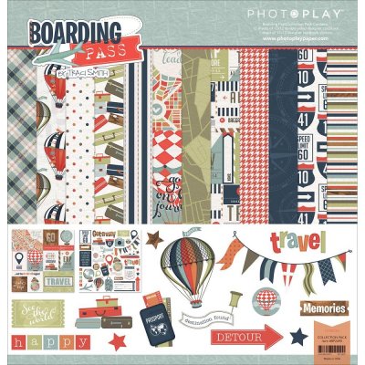 Photo Play 12”x12” Paper Collection Pack - Boarding Pass (13 sheets)