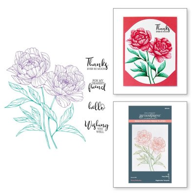 Spellbinders Spellbinders BetterPress Press Plate - Peony Perfection Registration