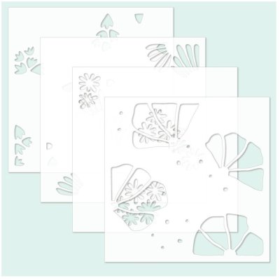 Concord & 9th 6"x6" Stencil - Flower Press (4 pack)