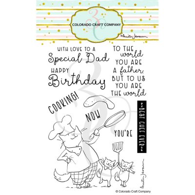 Colorado Craft Company 4"x6" Clear Stamps - Dad's Cooking