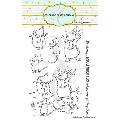 Colorado Craft Company 4"x6" Clear Stamp Set - Get Together-By Anita Jeram
