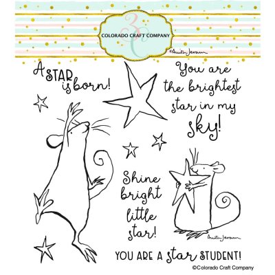 Colorado Craft Company 6"x6" Clear Stamps - Star Is Born