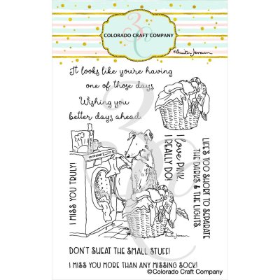 Colorado Craft Company Clear Stamps 4"x6" - Laundry Day-By Anita Jeram