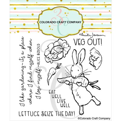 Colorado Craft Company 4"x4" Clear Stamps - Veg Out!