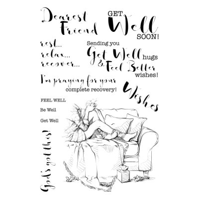 Colorado Craft Company 4"x6" Clear Stamps - Get Well-Lovely Legs