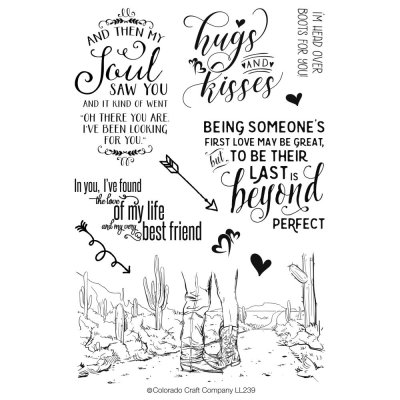 Colorado Craft Company 4"x6" Clear Stamp Set - Head Over Boots