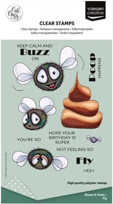 Vaessen Creative Clear Stamps - Fly by Carla Creates (17 stamps)
