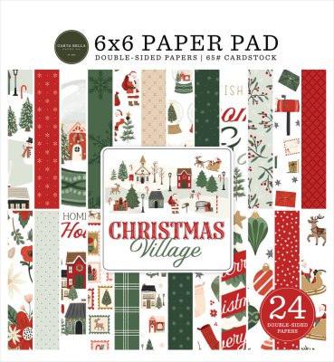Carta Bella 6”x6” Paper Pad - Christmas Village (24 sheets)