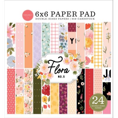 Carta Bella 6"x6" Double-Sided Paper Pad - Flora No. 5 (24 sheets)